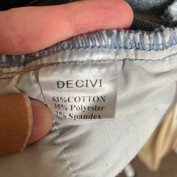 Decivi | Classic Straight Leg Mid Rise Stretch Denim Jeans Ankle Length Large - Picture 10 of 10